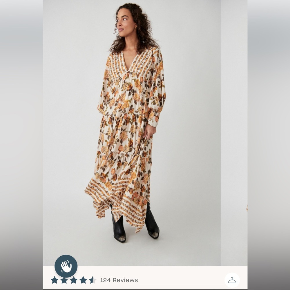 Free people Rows Of Roses Maxi Dress
